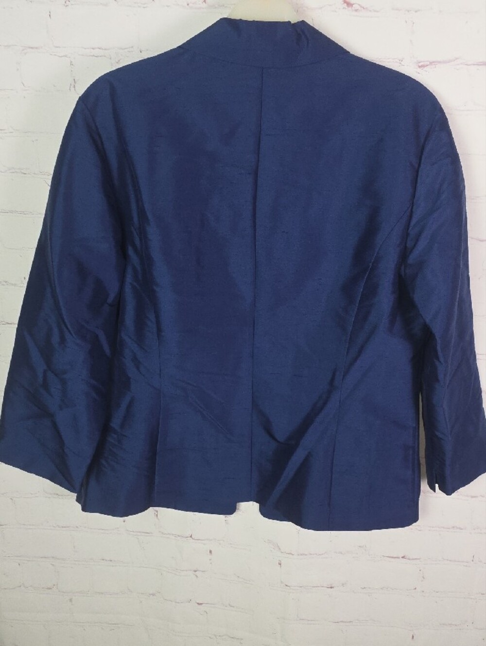 Talbots Deep Navy Button-Front Lightweight Jacket - Picture 7 of 7